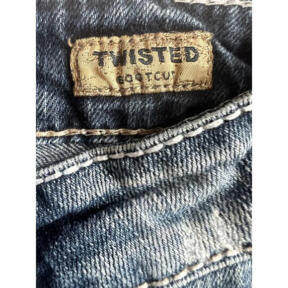 Silver Twisted Bootcut, distressed stretch denim jeans, women's 27 / 35 - Picture 8 of 12